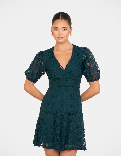 Ellaria Puff Sleeve Mini Dress